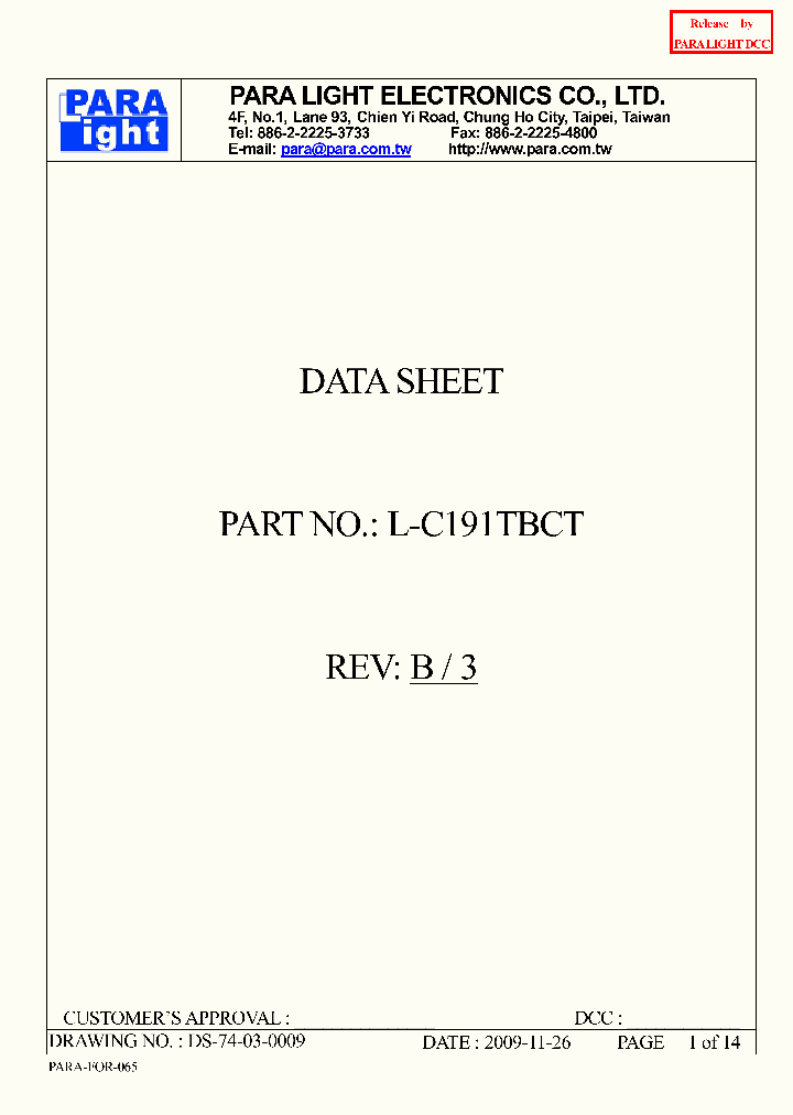 L-C191TBCT_7628970.PDF Datasheet