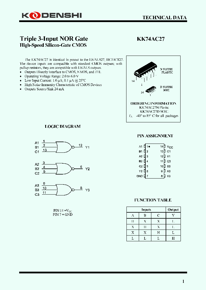 KK74AC27D_7629542.PDF Datasheet