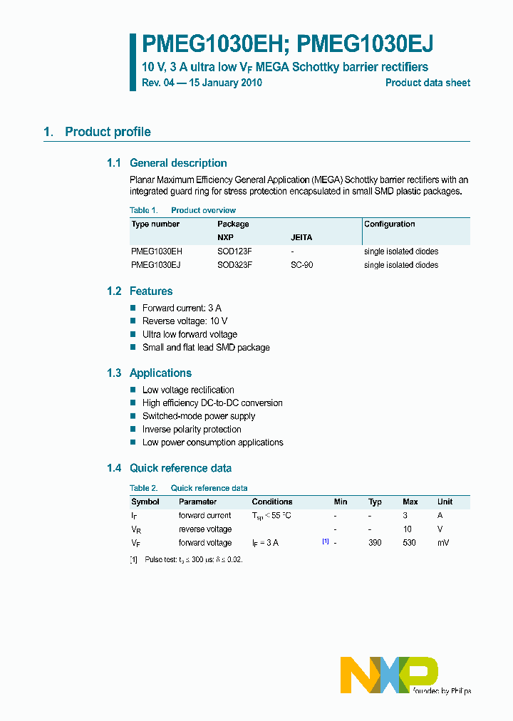 PMEG1030EH_7636651.PDF Datasheet