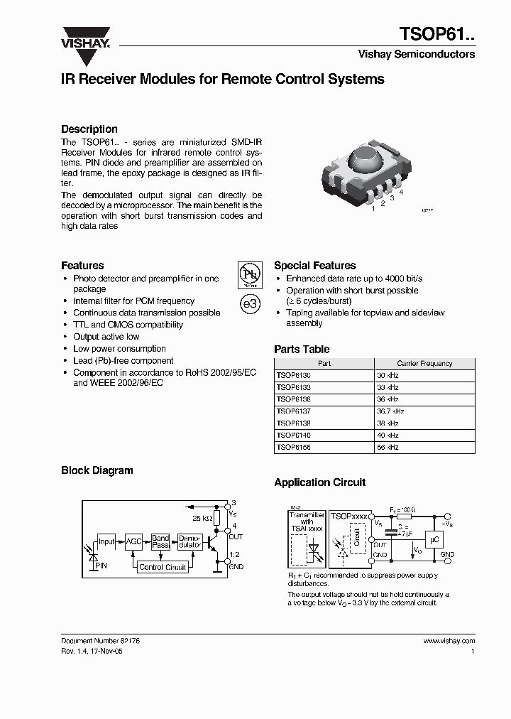 TSOP6137TT_7643448.PDF Datasheet