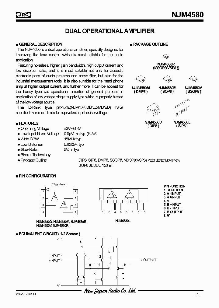 NJM4580_7643586.PDF Datasheet