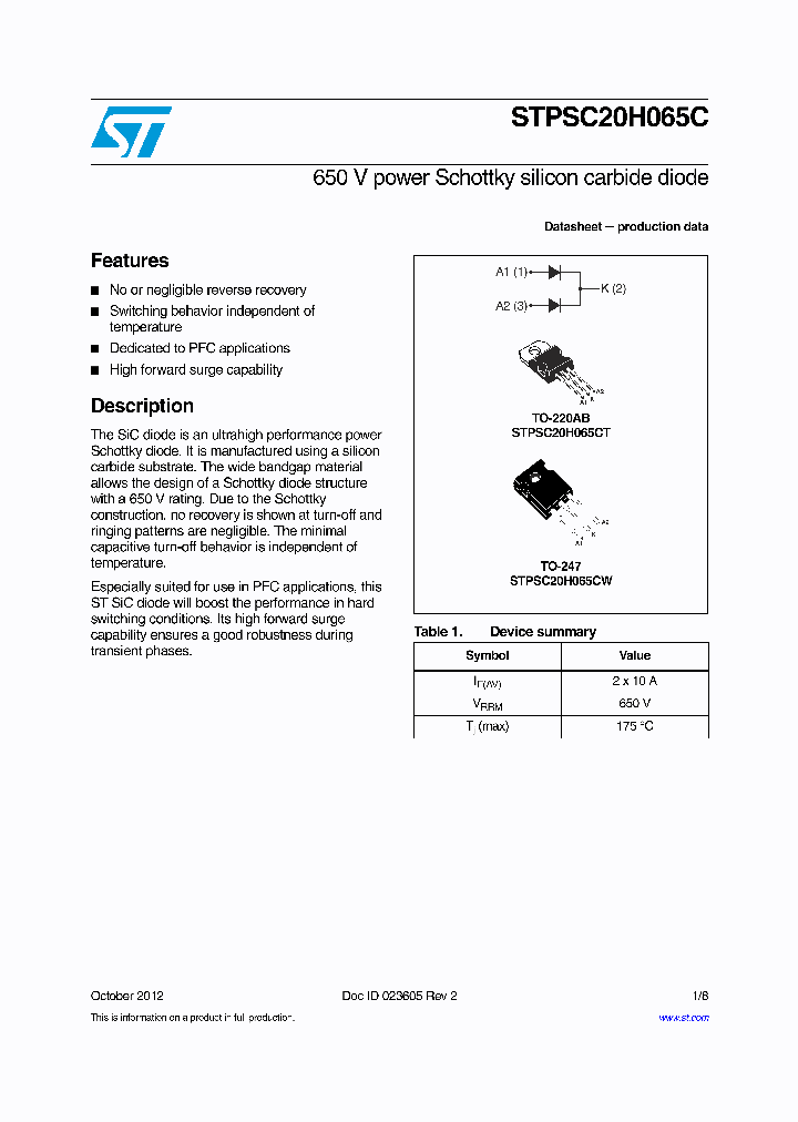 STPSC20H065CT_7645765.PDF Datasheet