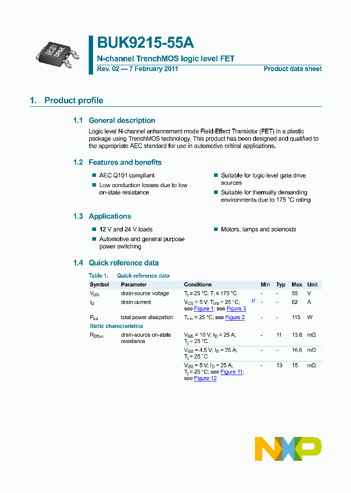 BUK9215-55A_7646244.PDF Datasheet