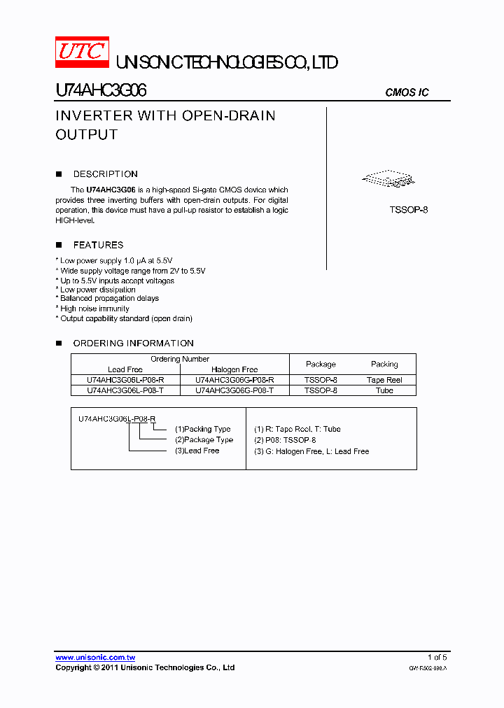 U74AHC3G06L-P08-R_7646662.PDF Datasheet
