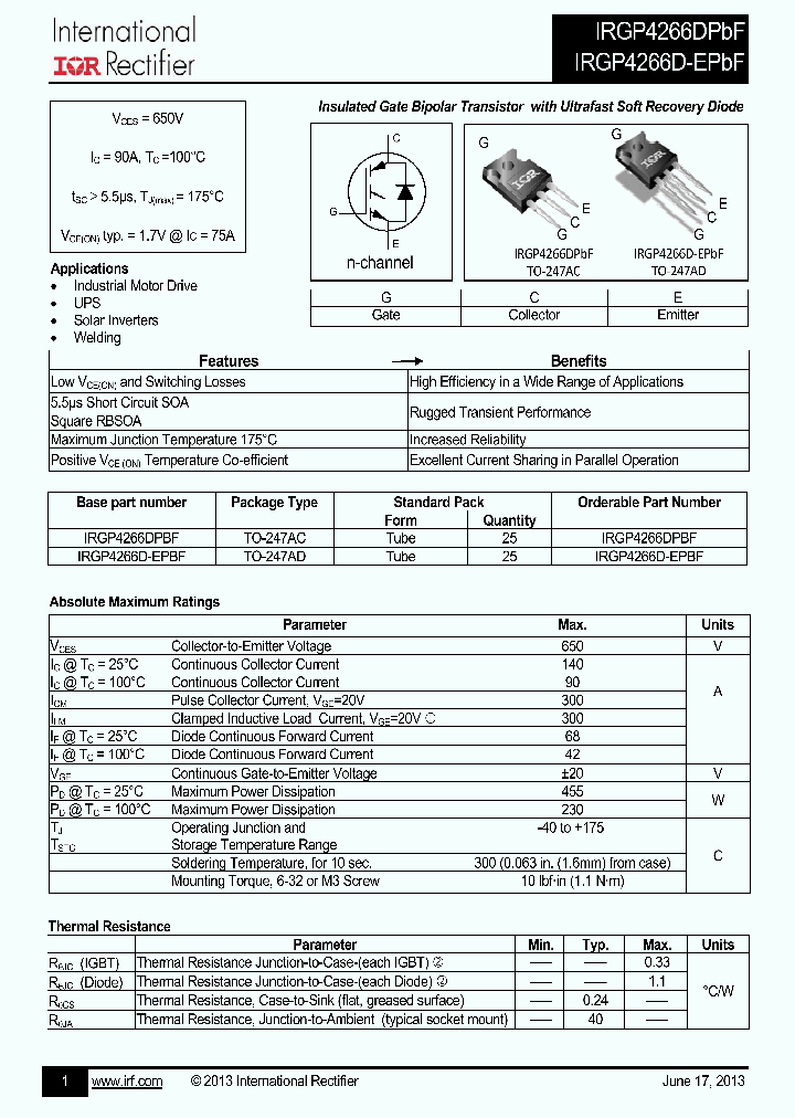 IRGP4266DPBF_7649884.PDF Datasheet