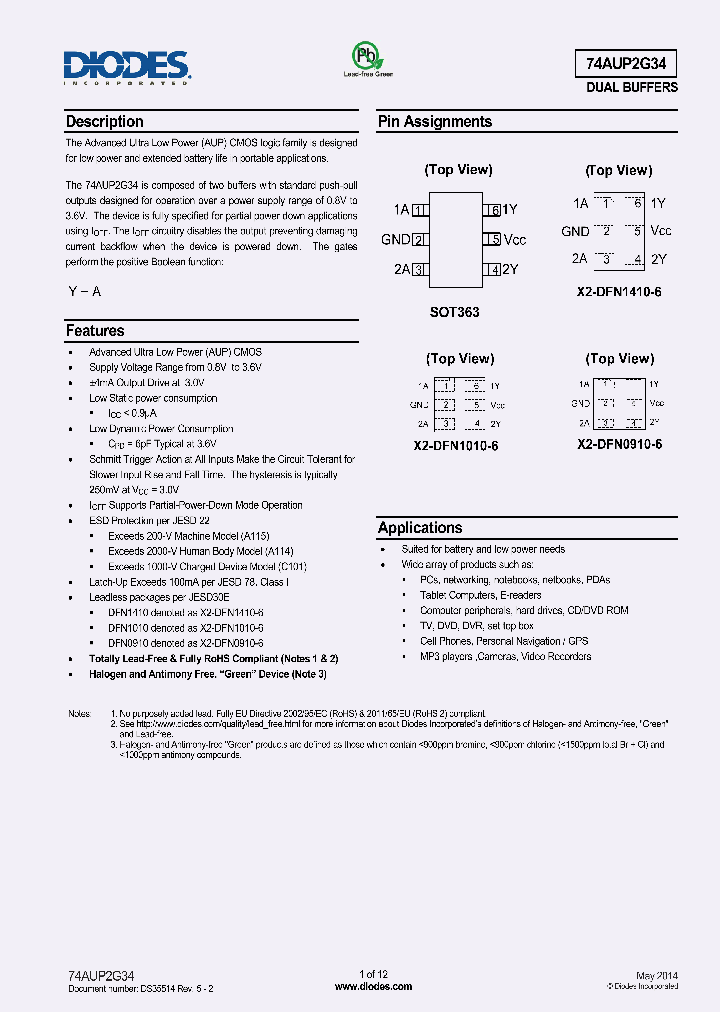 74AUP2G34FW3-7_7651233.PDF Datasheet