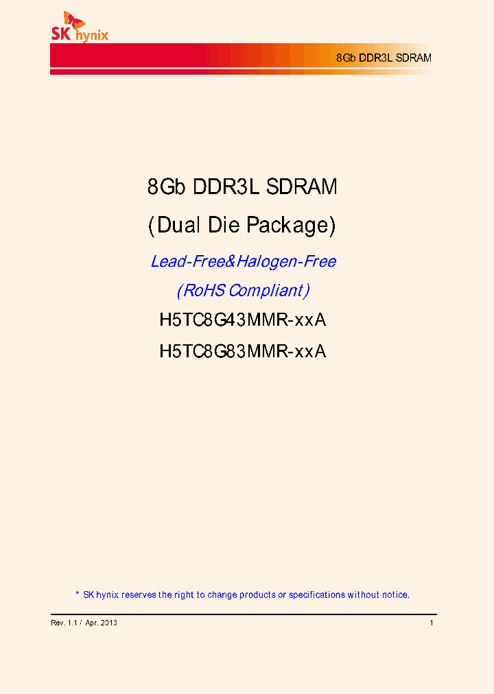 H5TC8G43MMR-G7A_7651246.PDF Datasheet