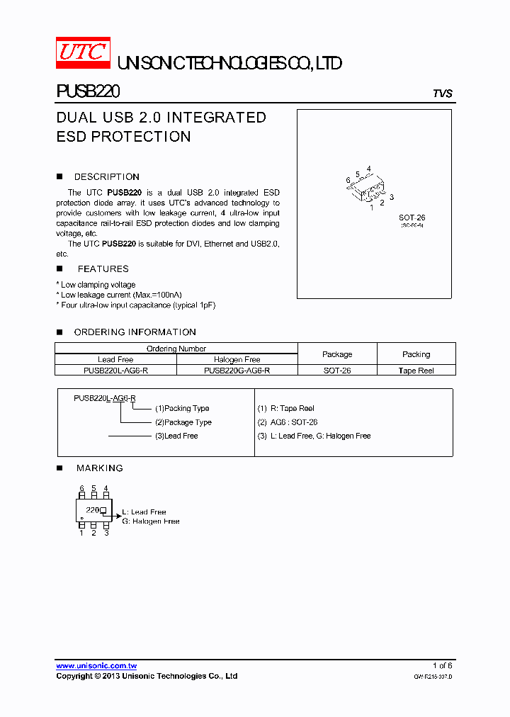 PUSB220_7654341.PDF Datasheet