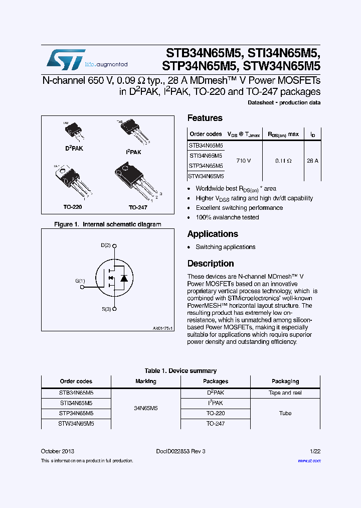 STI34N65M5_7656440.PDF Datasheet