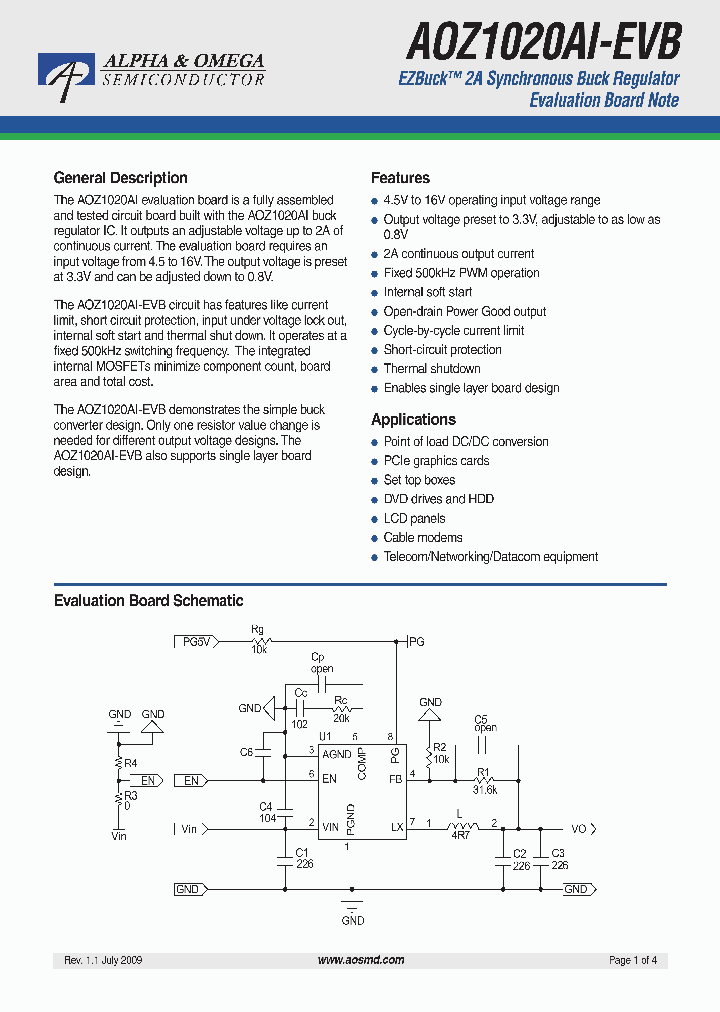 AOZ1020AI-EVB_7656925.PDF Datasheet