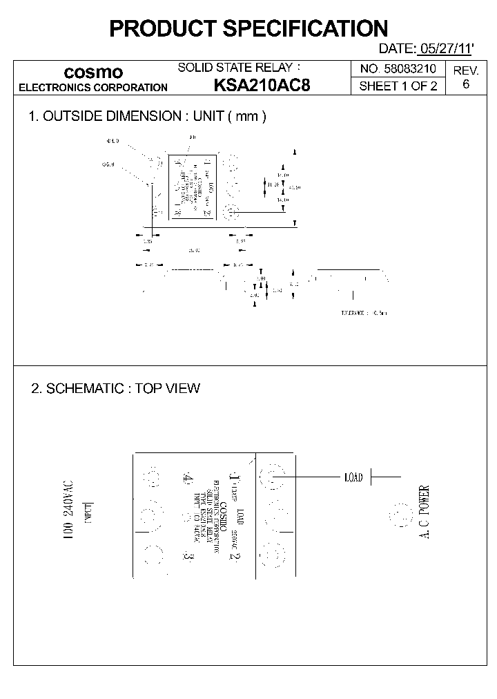 KSA210AC811_7658427.PDF Datasheet