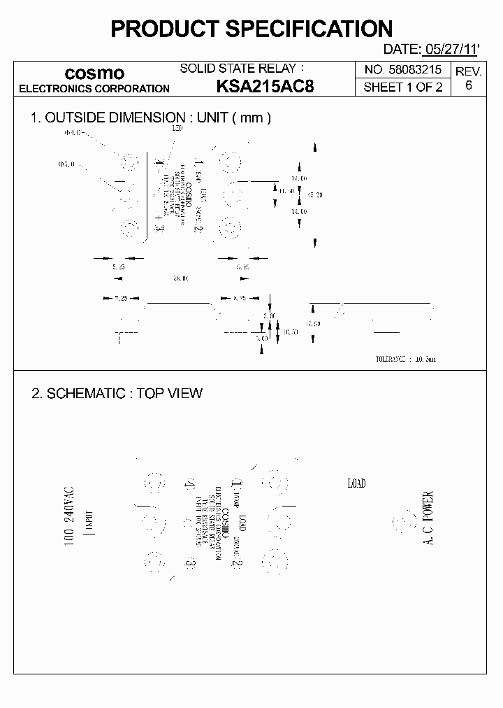 KSA215AC811_7658429.PDF Datasheet