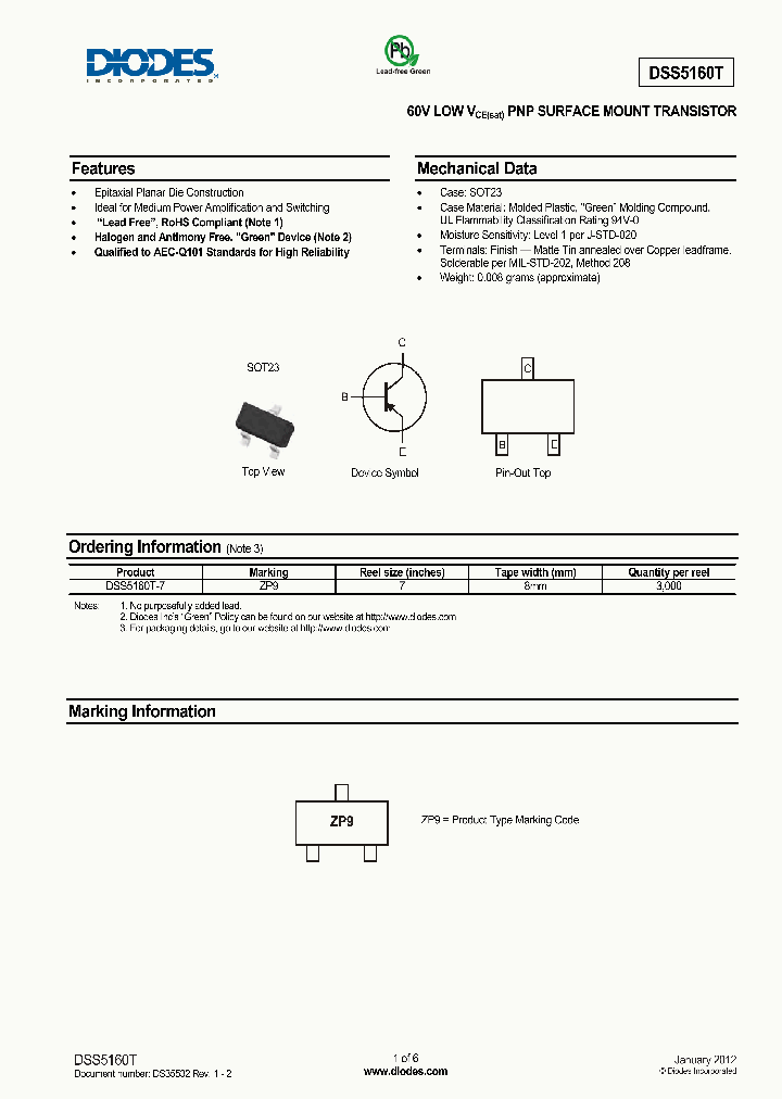 DSS5160T-7_7659265.PDF Datasheet