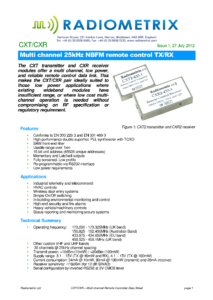 CXR2-433-1_7659743.PDF Datasheet