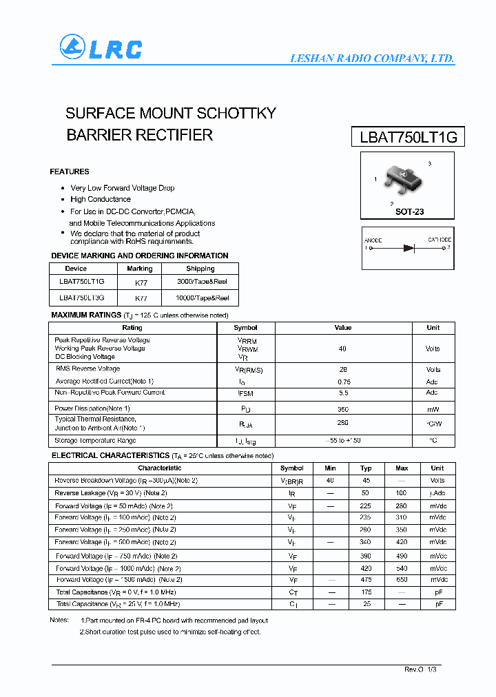 LBAT750LT1G_7660518.PDF Datasheet