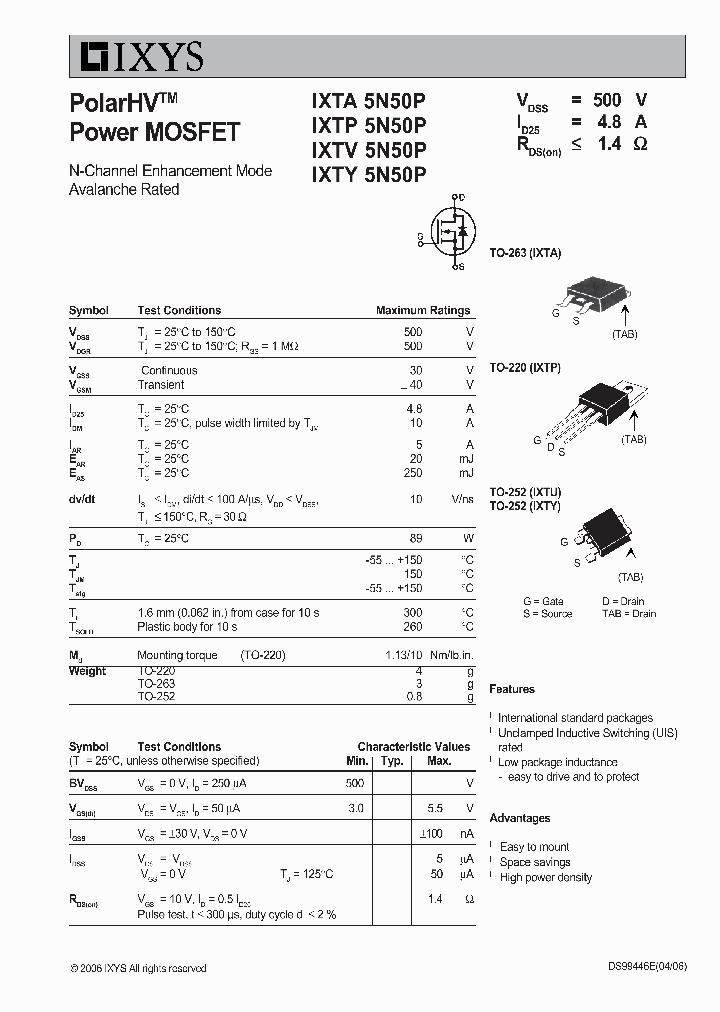 IXTA5N50P_7661331.PDF Datasheet