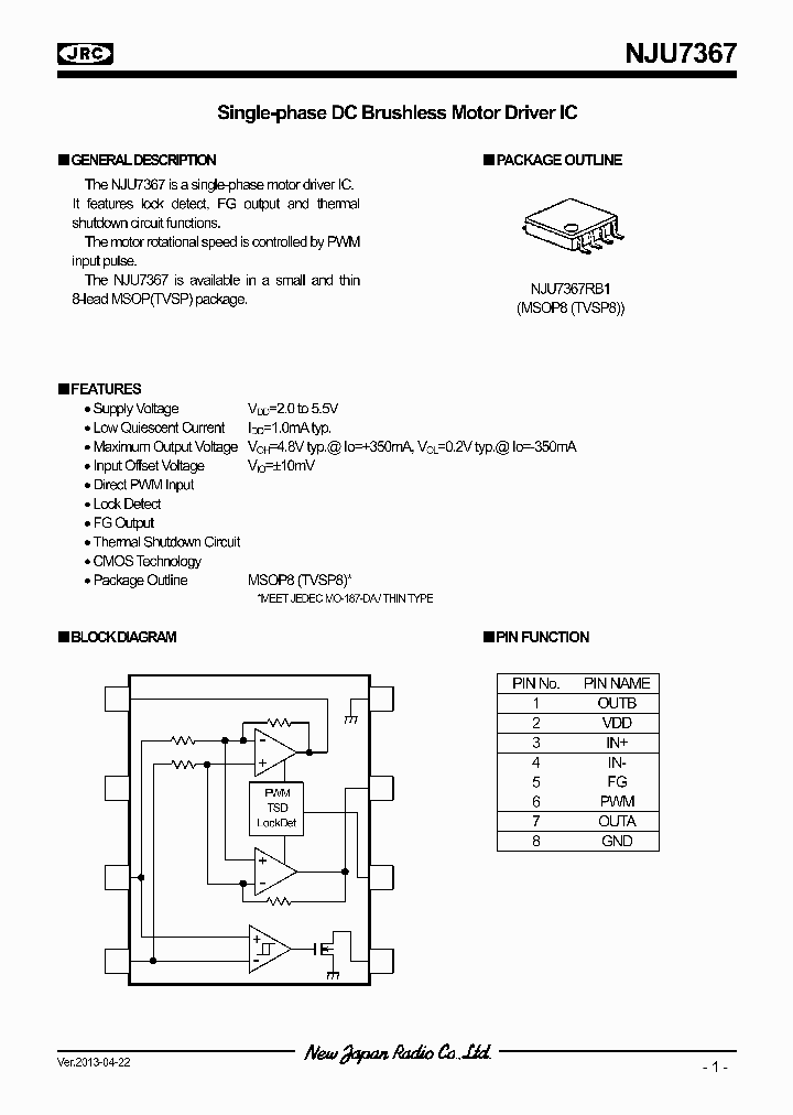 NJU7367_7662802.PDF Datasheet