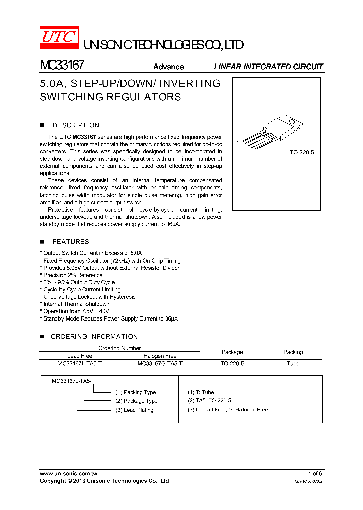 MC33167L-TA5-T_7662854.PDF Datasheet