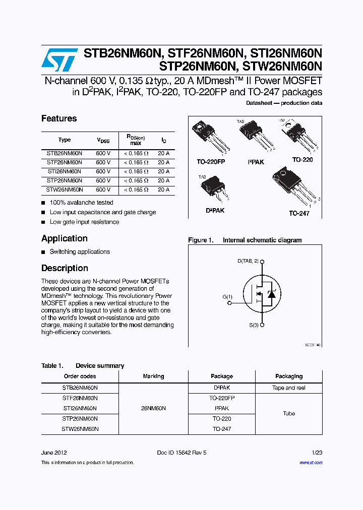 STP26NM60N_7663710.PDF Datasheet