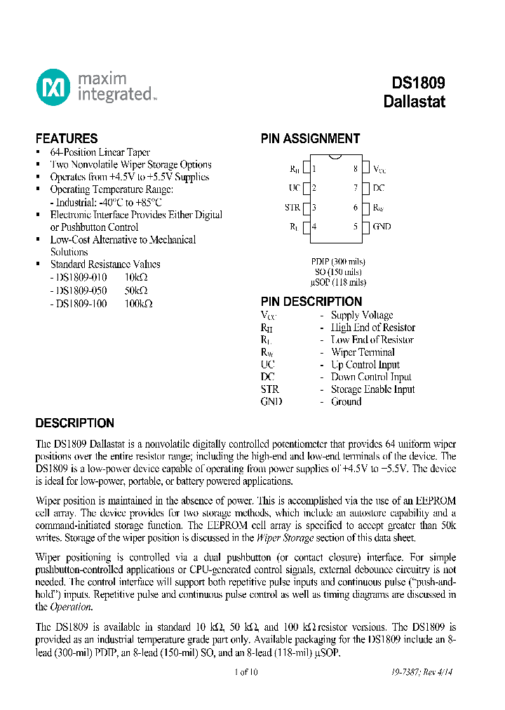DS1809Z_7664403.PDF Datasheet