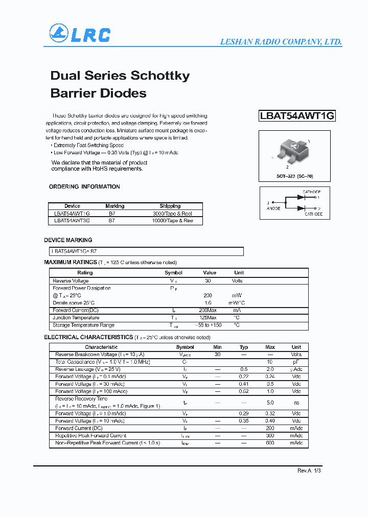 LBAT54AWT1G_7665002.PDF Datasheet