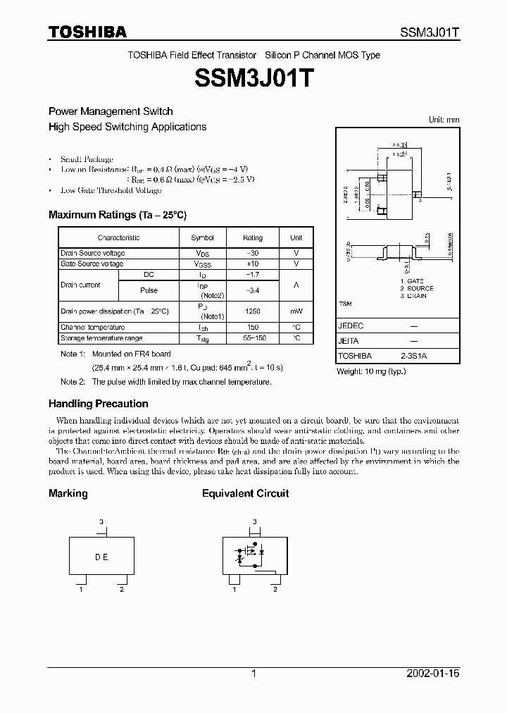 SSM3J01T_7668453.PDF Datasheet