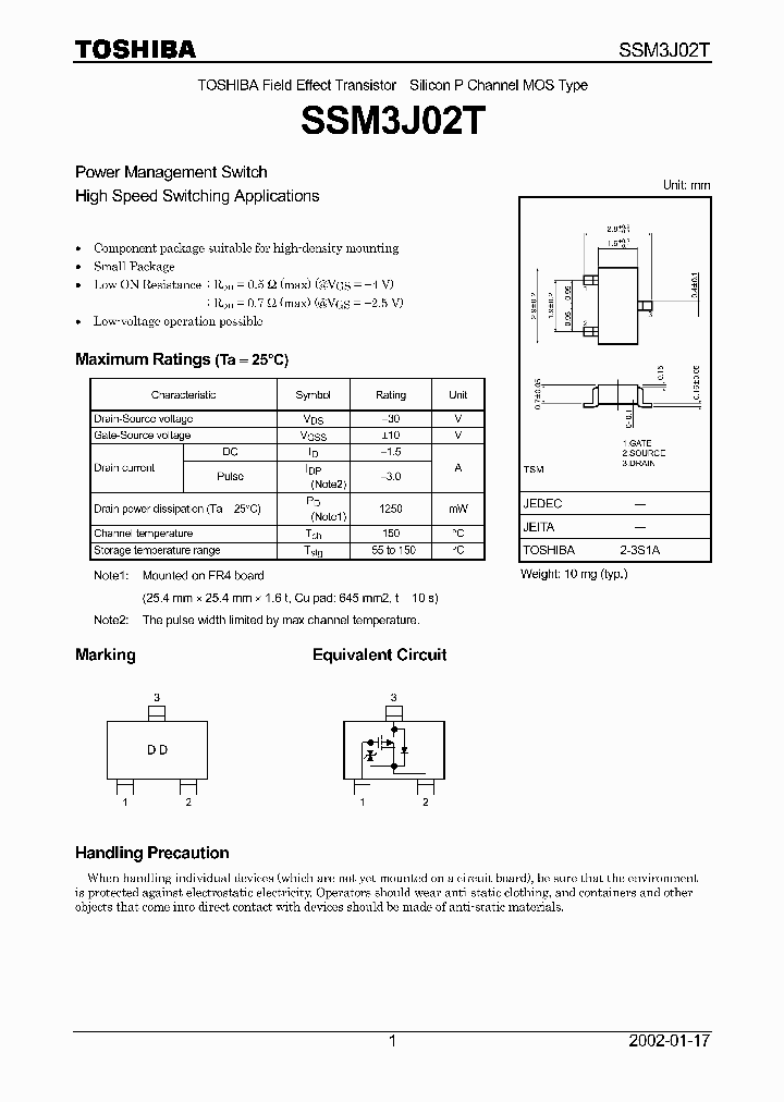 SSM3J02T_7668457.PDF Datasheet