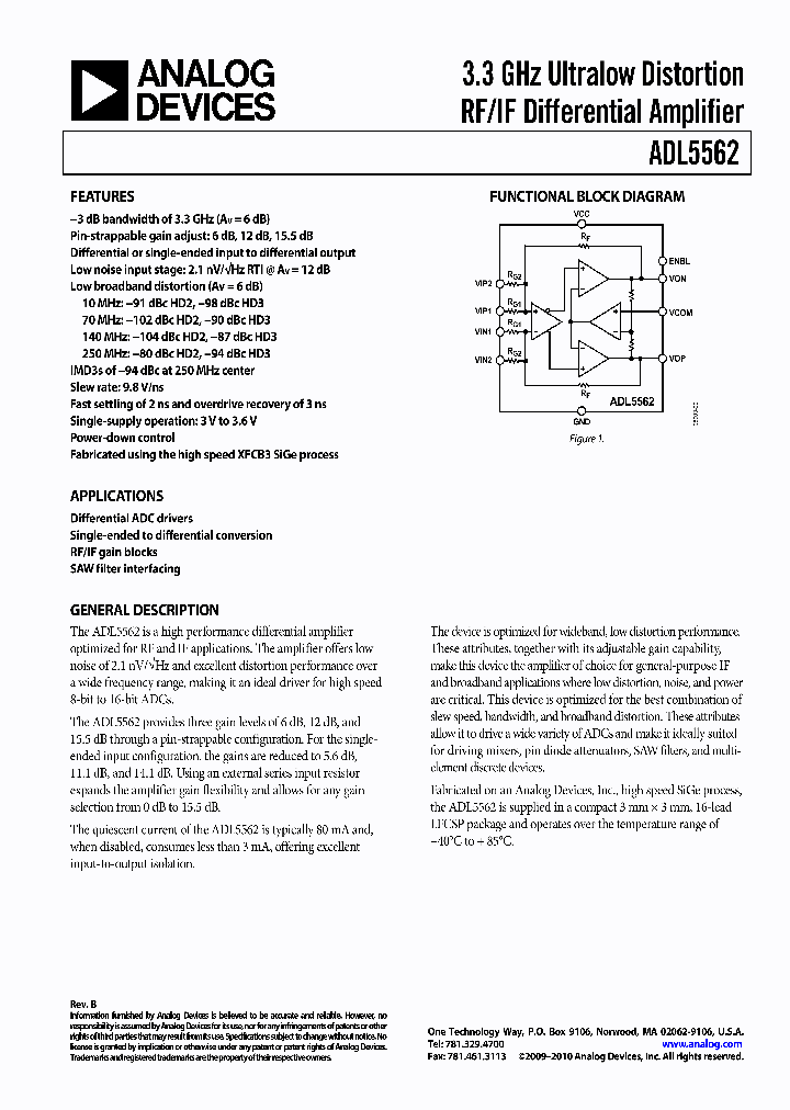 ADL5562ACPZ-WP_7669357.PDF Datasheet
