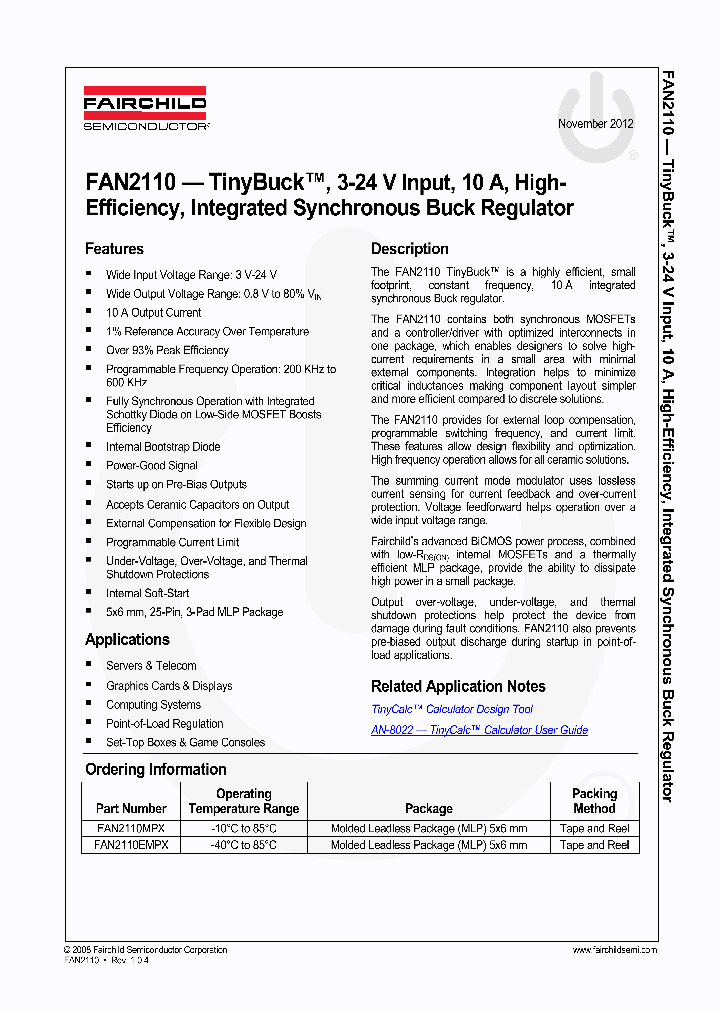 FAN2110MPX12_7669644.PDF Datasheet