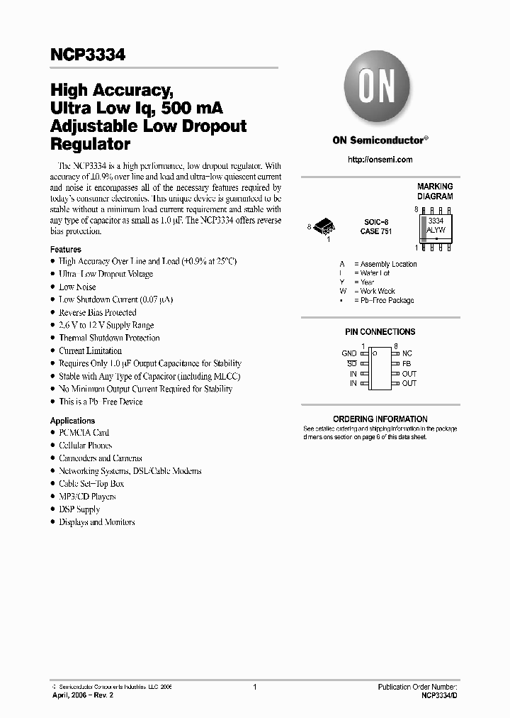 NCP3334DADJG_7670300.PDF Datasheet