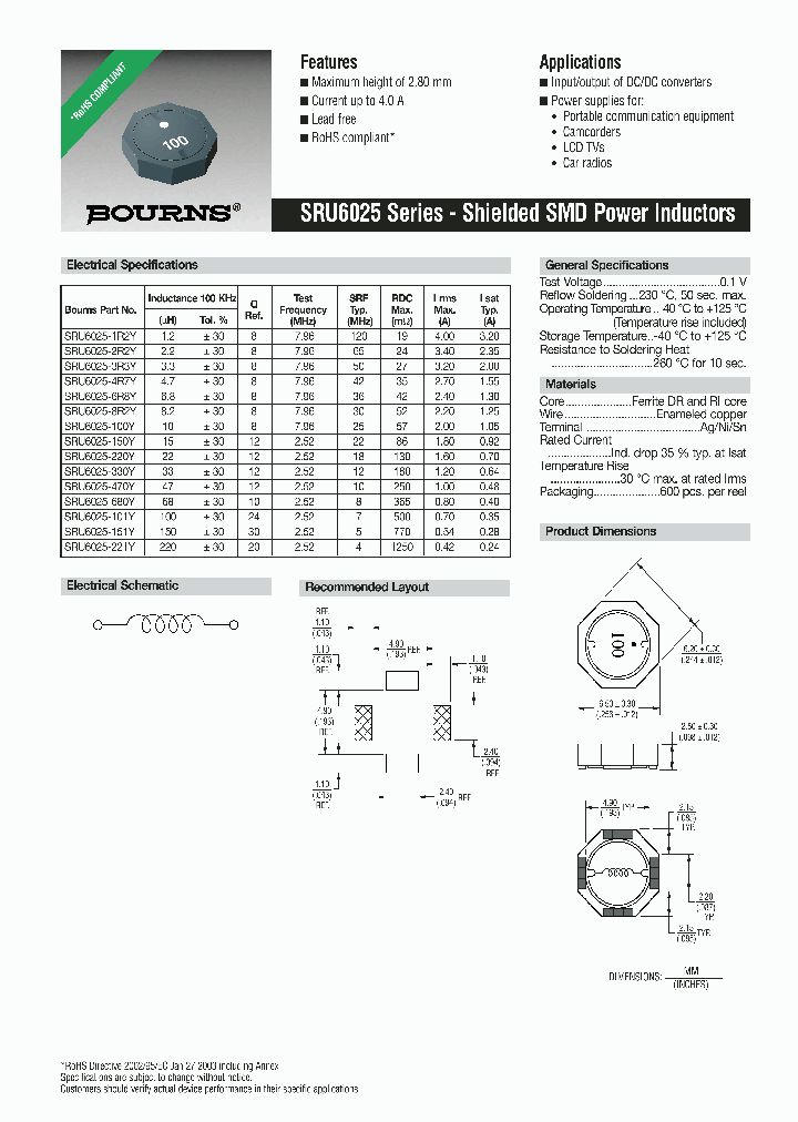 SRU6025-100Y_7670707.PDF Datasheet