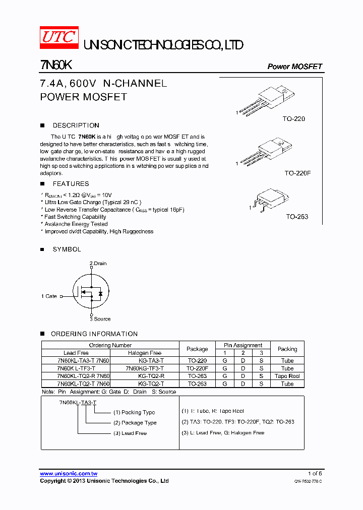 7N60K_7671587.PDF Datasheet