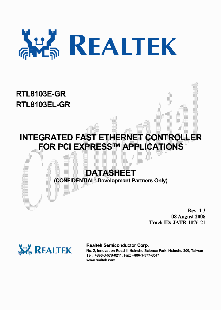 RTL8103E-GR_7671617.PDF Datasheet
