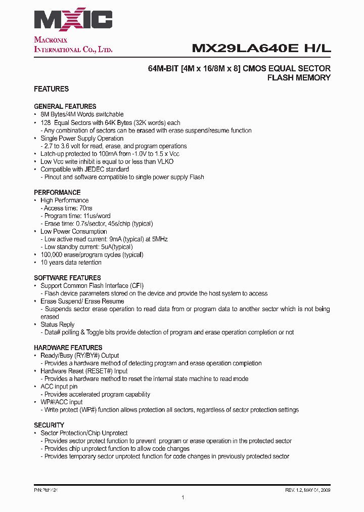 MX29LA640EL_7673054.PDF Datasheet