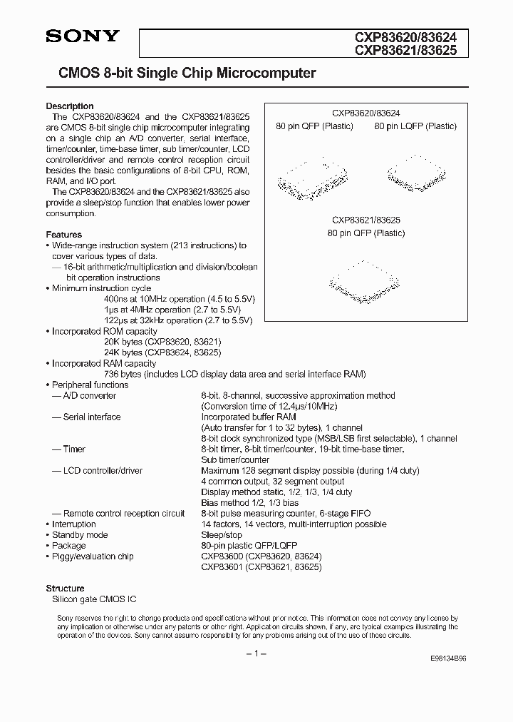 CXP83620Q_7673025.PDF Datasheet