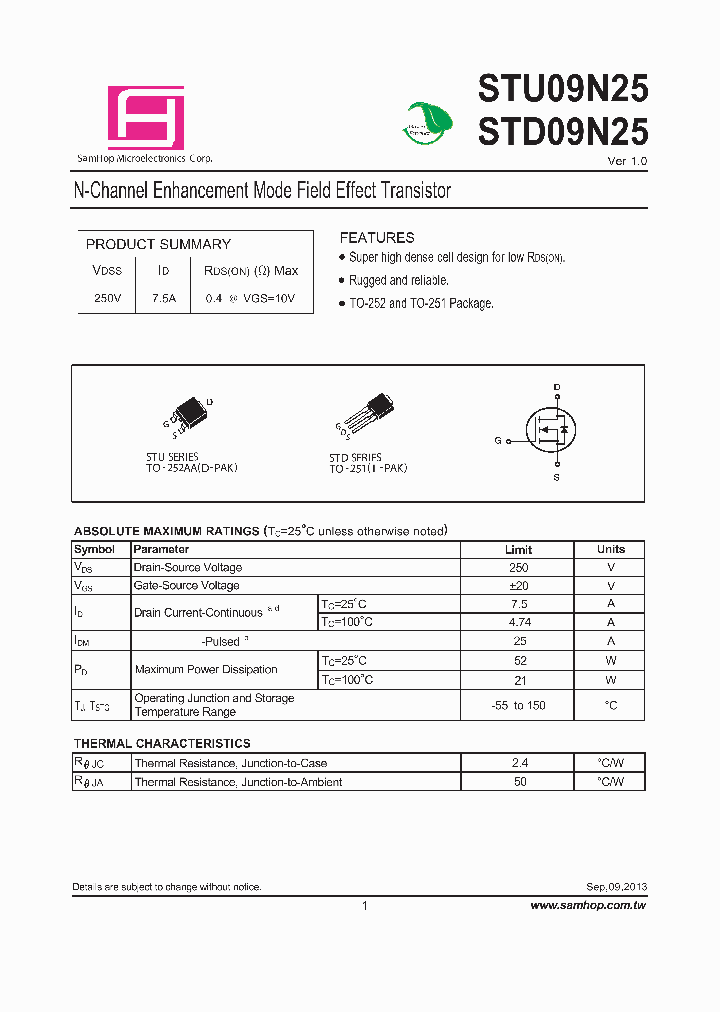 STU09N25_7673310.PDF Datasheet