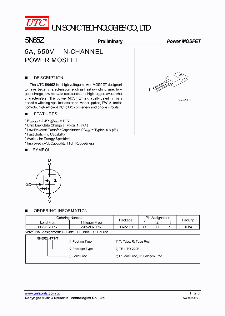 5N65Z_7674071.PDF Datasheet