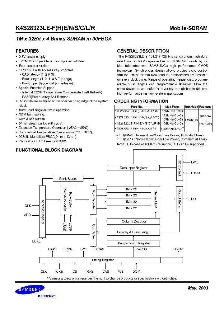 K4S28323LE-FS750_7674190.PDF Datasheet