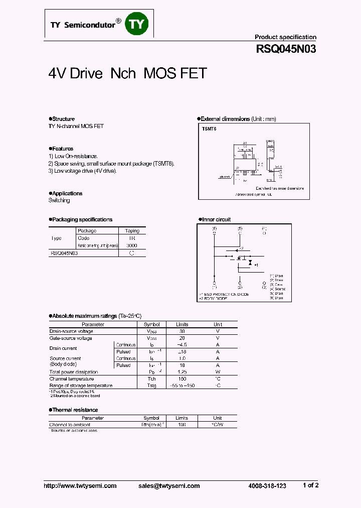 RSQ045N03TR_7675979.PDF Datasheet