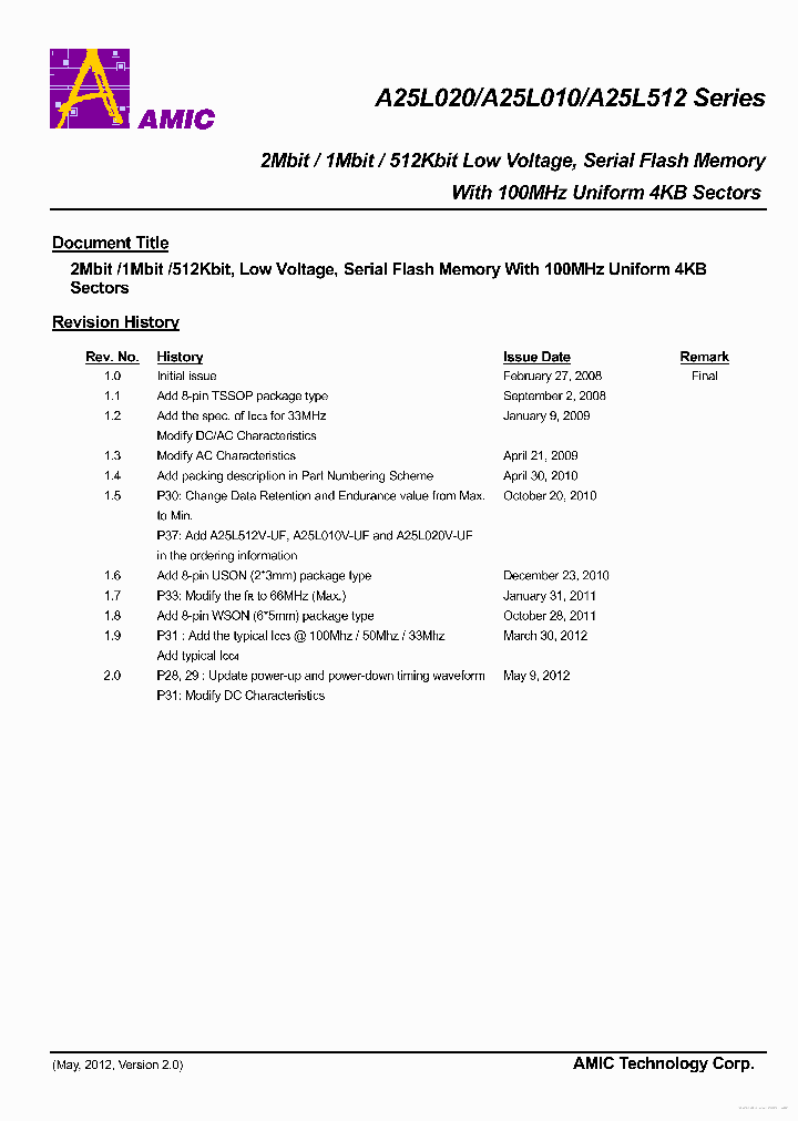 A25L020_7677139.PDF Datasheet