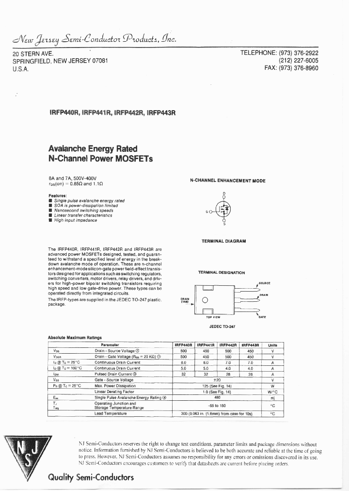 IRF440R_7677162.PDF Datasheet
