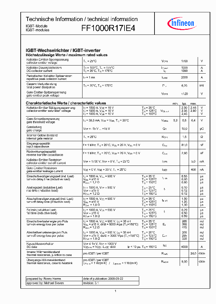 FF1000R17IE4_7677199.PDF Datasheet