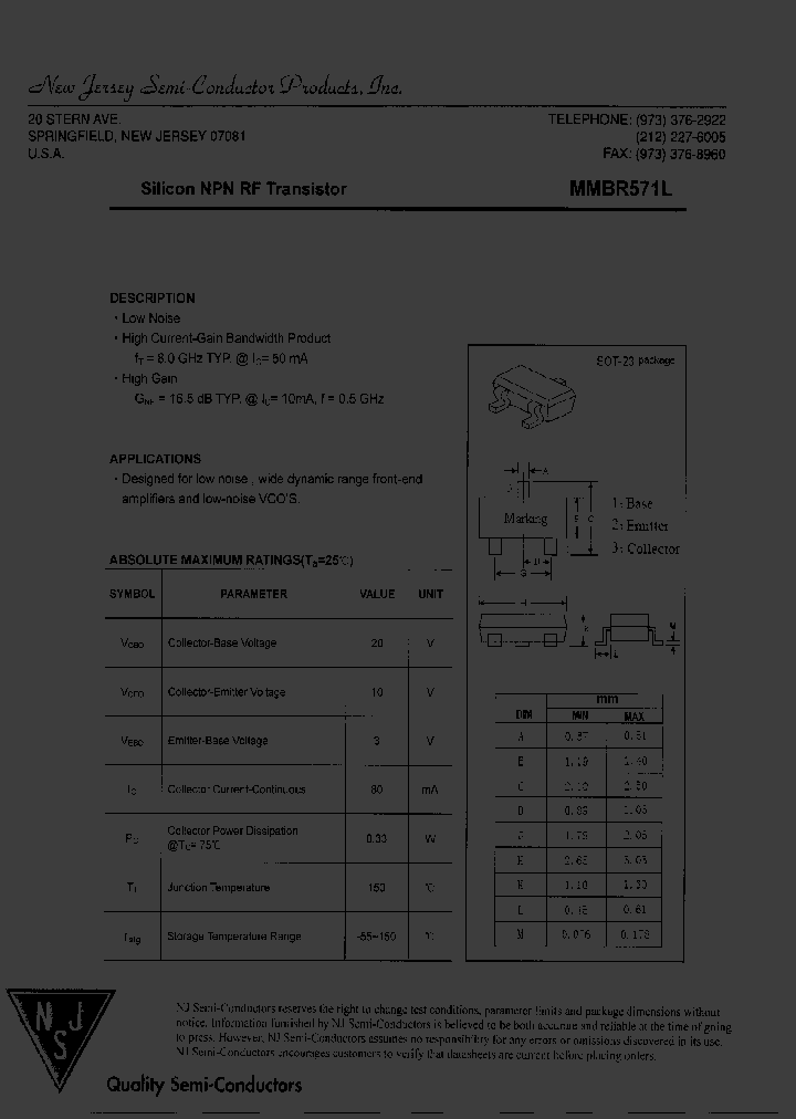 MMBR571L_7679098.PDF Datasheet
