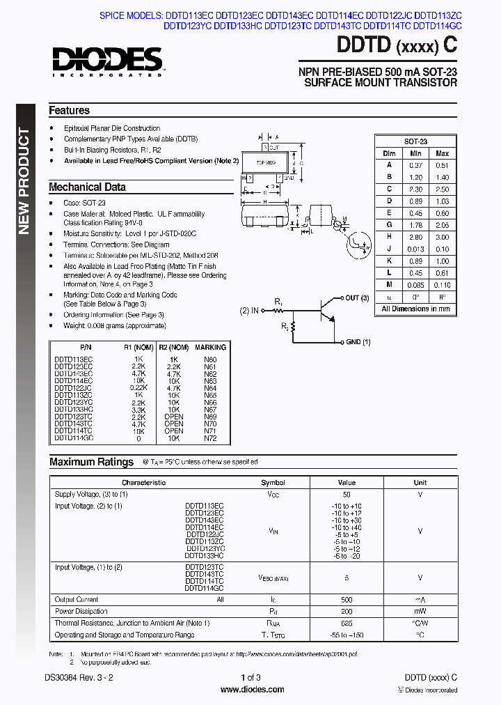DDTD114GC-13_7679303.PDF Datasheet