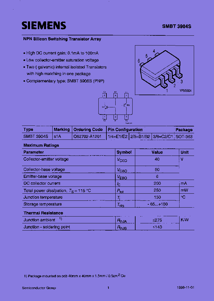 SMBT3904S_7679758.PDF Datasheet