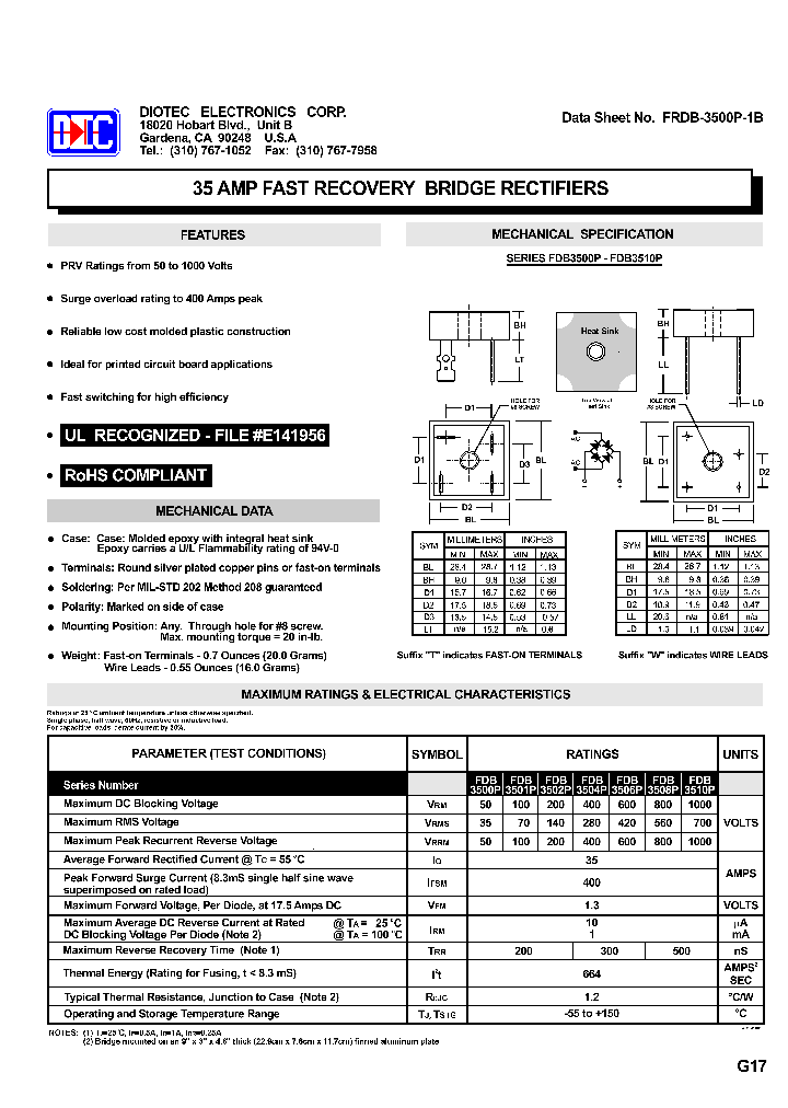 FDB3501P_7679575.PDF Datasheet