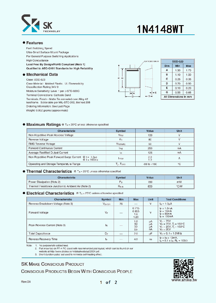1N4148WT_7680126.PDF Datasheet