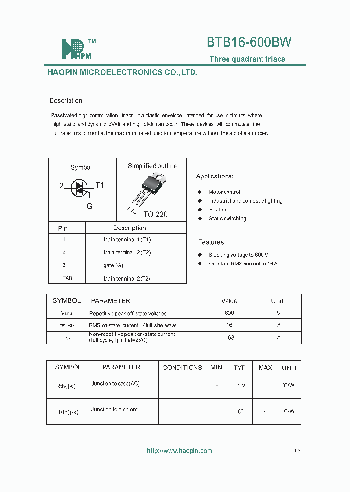 BTB16-600BW_7680363.PDF Datasheet