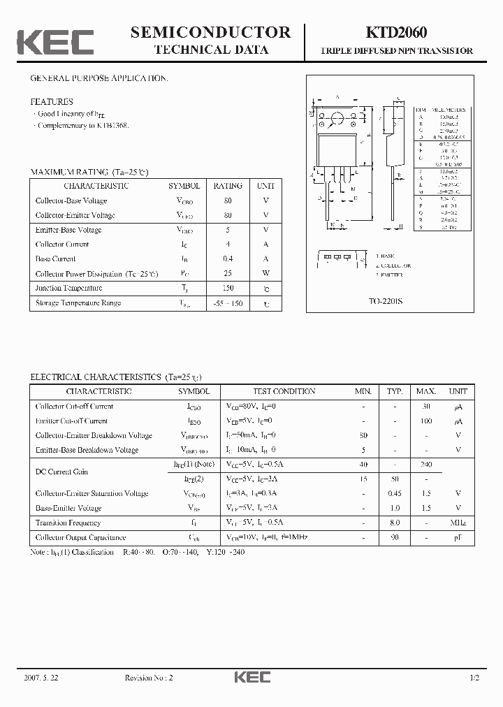 KTD2060_7680453.PDF Datasheet
