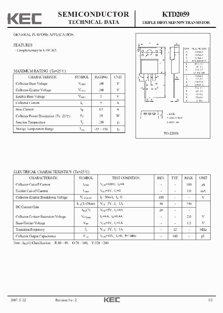 KTD2059R_7680451.PDF Datasheet